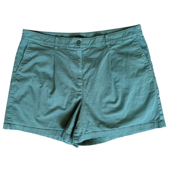 J. Crew Pleated Capeside Chino Short in Army Green Size 16 - Picture 3 of 6